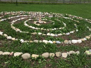 Meditationsspirale im Garten